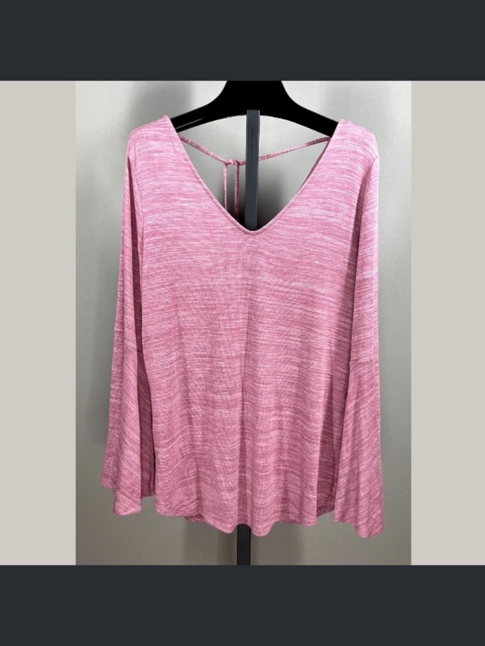 NEW Loft Shirt Womens Medium pink knit flare boho casual colorful hippie classic